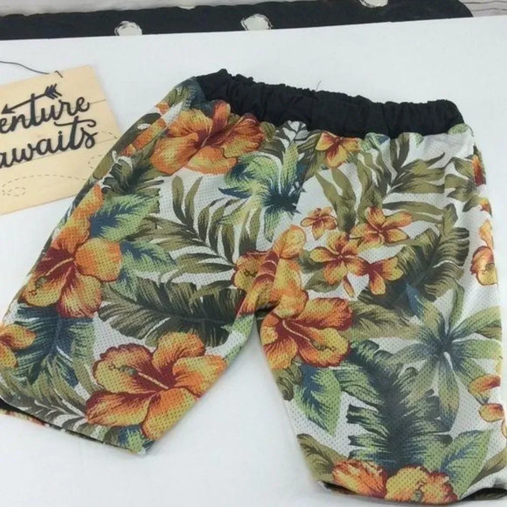 8ighth dstrkt Hawaiian gym set reversible shorts boys‎ medium